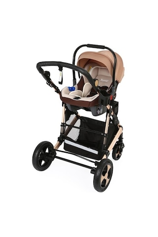 Yoyko Ultimate Travel Sistem Bebek Arabası 3 in 1 Coffee Rose