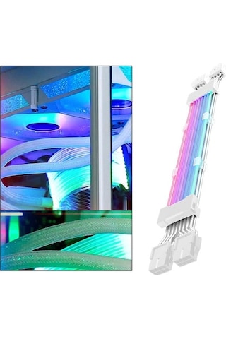 Geeksen Suntek Rgb Ekstansiyon Kablosu Seti, Bilgisayar Pc Güç Kaynağı İçin Fonksiyonel Kablolar