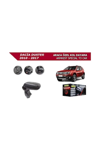 Dacia Duster 2010 2017 Araca Özel Kol Dayama Kolçak Siyah Niken