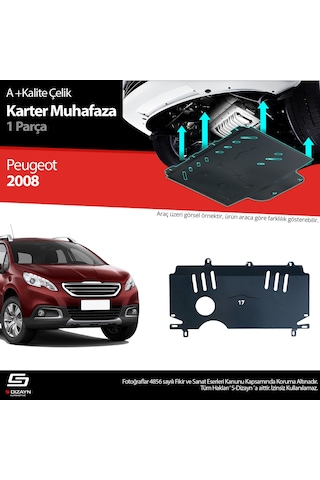 S-dizayn Peugeot 2008 Çelik Karter Muhafaza 2013-2019 A+ Kalite