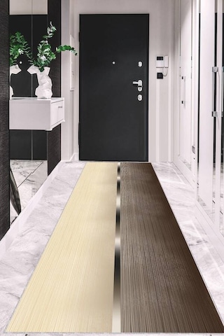 Kahverengi Kaymaz Modern Kesme Rulo Özel Ölçü Yolluk Ar1405n11
