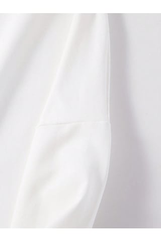 Adrift Letter & Tennis Racket Print Drop Shoulder Sweatshirt Beyaz Beyaz