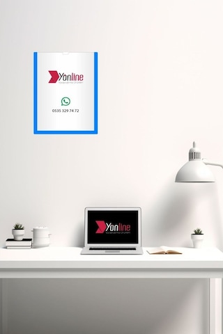 10 Adet A4 Mavi Belge Sertifika Çerçevesi Kendinden Yapışkanlı Kolay Değiştirilebilir Föylük