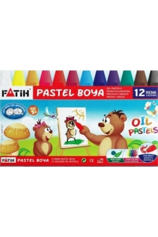 Fatih Pastel Boya 12 Renk King Size Çok Renkli