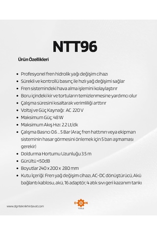 Nt Tools Fren Hidrolik Yağ Değişim Cihazı Ve Kiti