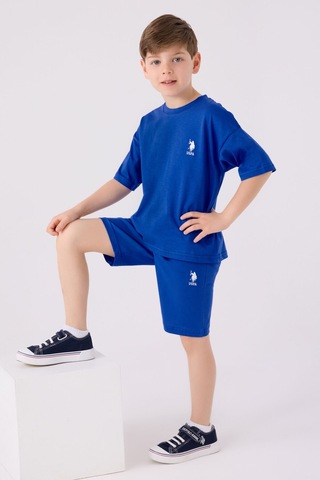 U.S. Polo Assn. Erkek Çocuk Gece Mavisi Bermuda Takımı 5274-43676 Mavi