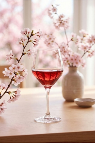 Lav Ella Cam Goblet 6'lı 330 ml Ayaklı (Şarap Kadehi , Kokteyl Bardağı)