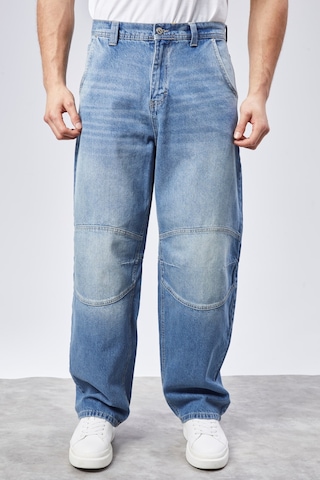Cedy Denim Cedy Denım Yüksek Kalite Erkek Yüksek Bel Skater Baggy Jeanpantolon C362 Açık Mavi