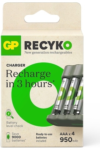 Gp B441-100hcer21-2gtlb4 950 Mah İnce Pilli Usb Şarj Cihazı 4 Lü