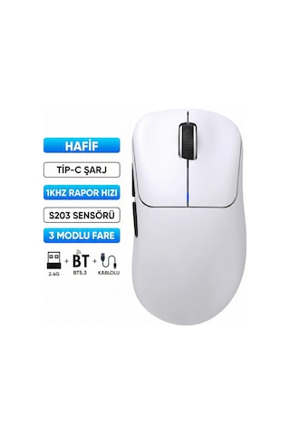 T700 Makrolu Kablosuz Oyuncu Mouse- 3 Modlu Kullanım-500 Mah Batarya Diğer