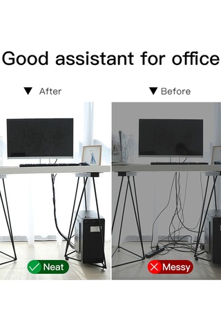 Xindoker Siyah 3 Metre Pp+flanel Kesilebilir Yeniden Kullanılabilir Çemberli Velcro Bağlama Kayışı Siyah