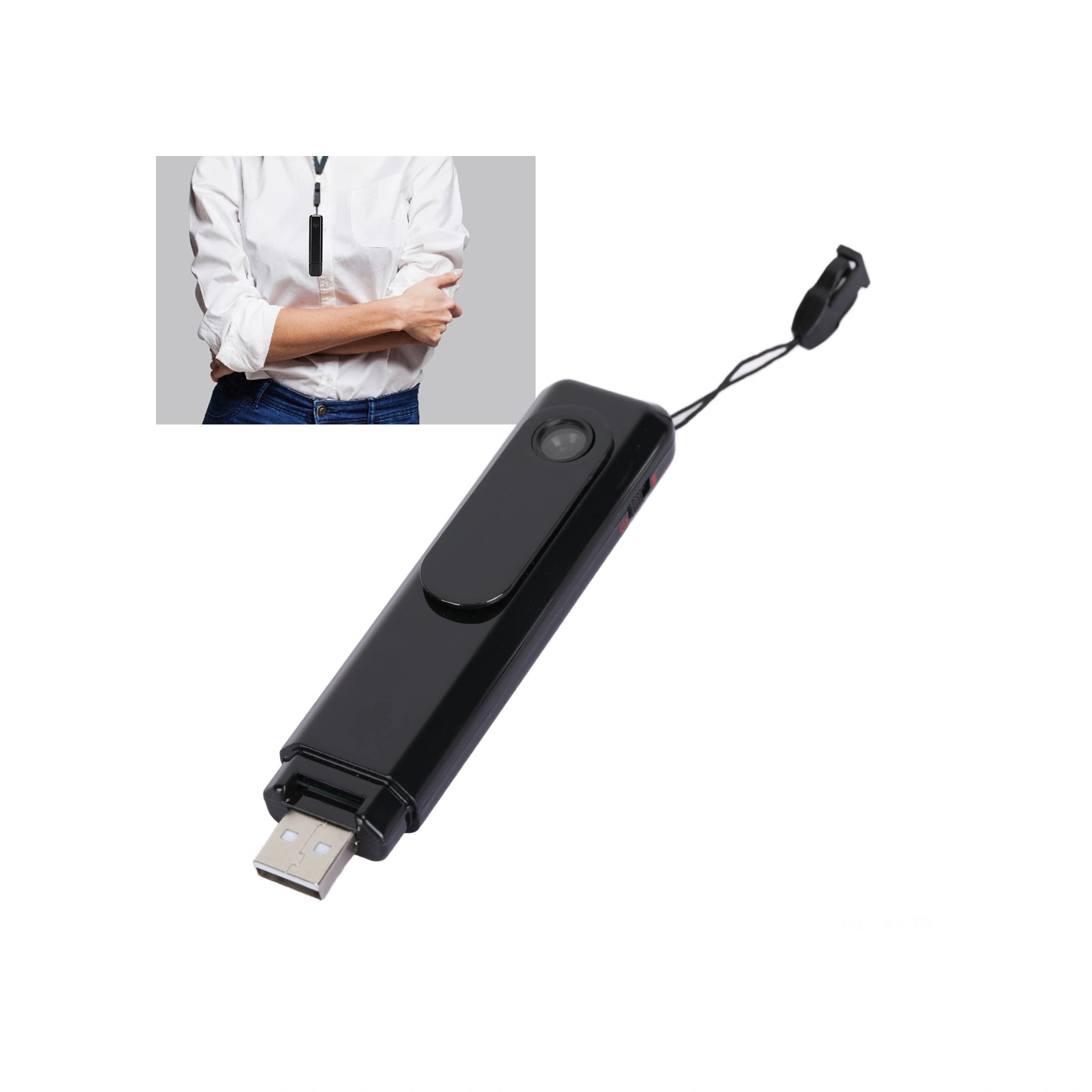 Shineyee Usb Taşınabilir Geri Klipsli Gönüllü Kamerası - 1080p Hd Kayıt, Döngüsel Kayıt, 560mah Dahili Pil Pil İle Gönderilir