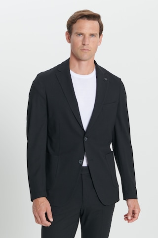 Altınyıldız Collectıon Erkek Sıyah Slim Fit Dar Kesim Mono Yaka Yünlü Takım Elbise Siyah