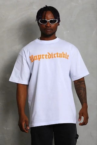 Modi Erkek Baskılı T-shirt Kısa Kol Bisiklet Yaka Regular Fit Rahat Kalıp Günlük Tişört - Beyaz - Mymg185478