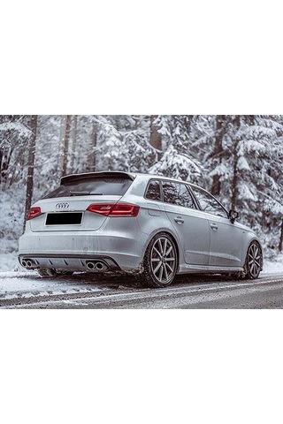 Audi A3 Hb 8V S3 Arka Ek Difüzör Piona Black 2012 - 2016 Sağ Sol