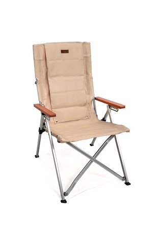 Madfox Haven 6 Kademeli Katlanır Kamp Sandalyesi Bej