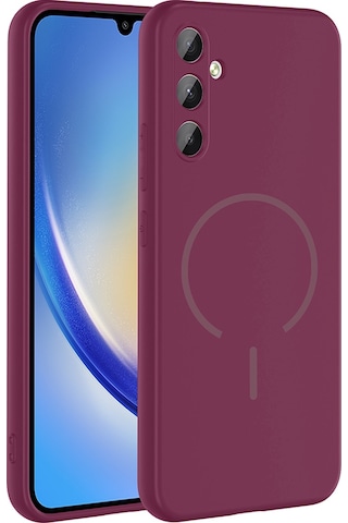 Thegencoo Samsung Uyumlu Galaxy A24 Kılıf M-safe Şarj Özellikli Tgco Meta Kapak - Siyah