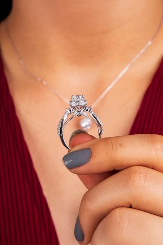 925 Ayar Gümüş Rodyumlu Full Zirkon Taşlı Yuvarlak Bayan Takı Seti -8237 Gümüş