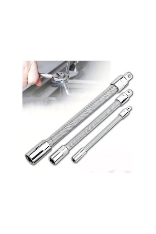 Evrensel Elektrikli Anahtar Soketi, 3 Sayımlı Bükülebilir Esnek Şaft