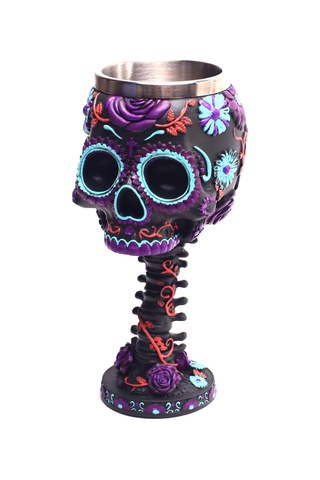 Kafatası Desenli Reçine İçme Bardağı Ortaçağ Kafatası İskeleti Kadeh Çift Duvarlı Reçine İçme Bardağı Kafatası Şarap Bardağı Seti