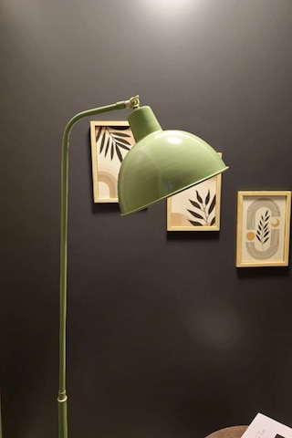 Dolce Yeşil Lambader Metal Gövde Tasarım Lüx Yerden Aydınlatma Yeşil