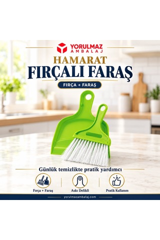 Hamarat Fırçalı Faraş Masa Üstü Pratik Temizlik Seti