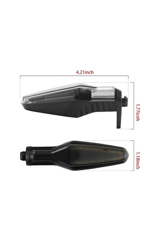 Pazly Su Geçirmez Motosiklet Gösterge Işıkları Ve Dönüş Sinyali Lmk00279 Siyah
