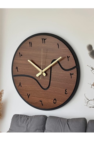 Modern Ahşap Duvar Saati Sağlam Çok Şık Ve Birarada..no:46 Çok Rekli