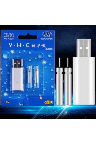 Teltree Cr425 İçin Akıllı Şarj Seti - 2 Adet Led Işık Balık Tutan Akü + Tek Lüftlü Şarj Aleti Gece Balıkçılığı Erişkin Aksesuarı