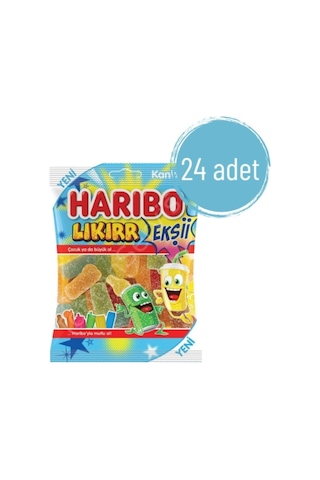 Haribo Lıkırr Ekşi Jelibon 70 Gr 24 Adet