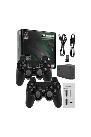 4k Destekli i 2.4g Uyumlu Kablosuz Çift Kol i Retro 20.000 Üzeri Oyun Game Stick