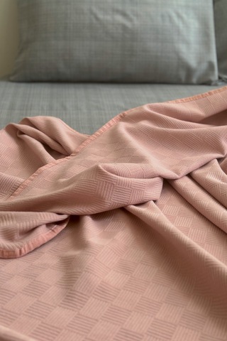 Alla Turca Tek Kişilik Doğal Pamuk Pike Pudra