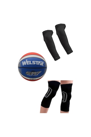 Basketbol Spor Seti - Basketbol Topu, Dizlik, Kolluk Ile Tam Takım