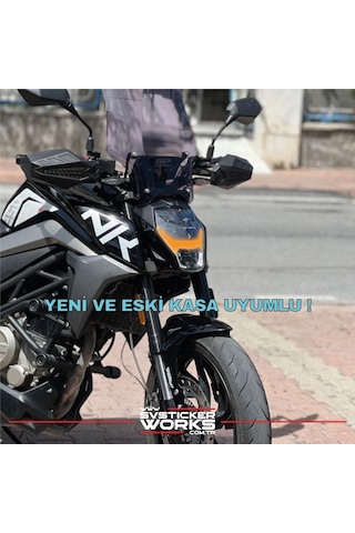Cfmoto Nk250 Far Sticker 2018-2025 Uyumlu Hazır Far Sticker Kit Turuncu