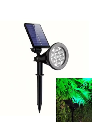 7w Solar Güneş Enerjili Kazıklı Çim & Bahçe Aydınlatma Yeşil
