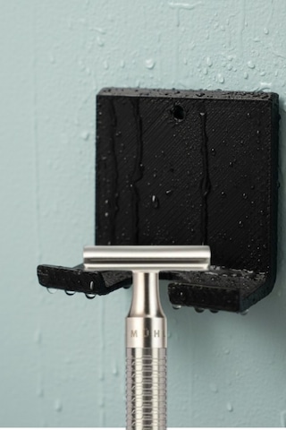 Yapışkanlı Traş Bıçak Bıçağı Jilet Kablo Cep Telefonu Tutucu Traş Bıçaklık Jiletlik Banyo Organizer Siyah
