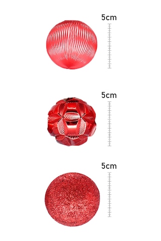 Waldern Yılbaşı Süs 24lü Set Kırmızı
