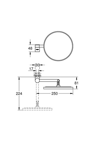 Grohe Selection Makyaj Aynası Hard Graphite - 41077a00 Diğer