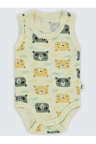Civil Baby Erkek Bebek Çıtçıtlı Badi 1-36 Ay Taş Rengi Taş Rengi Taş