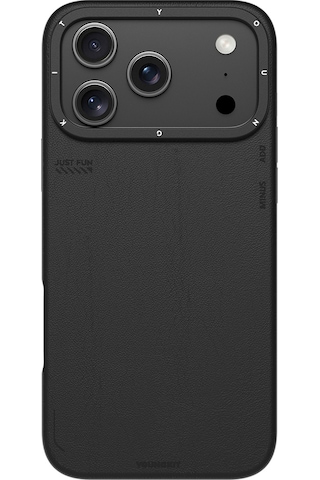 Apple Uyumlu iPhone 17 Pro Max Kılıf M-safeli Basit Mat Deri Desenli Youngkit Tech Fashion Serisi Kapak Siyah Siyah