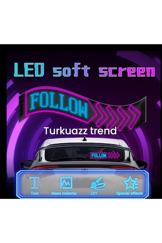 Wearfitpro Matrix Led Panel Dijital Ekran Yazı Ve Animasyon Eklenebilen Telefon Kontrollü Yapışkanlı S16128 Led