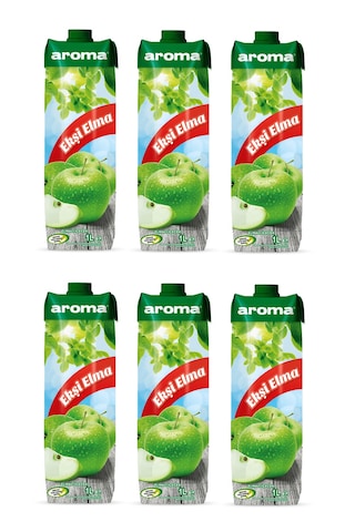 Aroma Ekşi Elmalı İçecek 1 Lt X 6 Adet