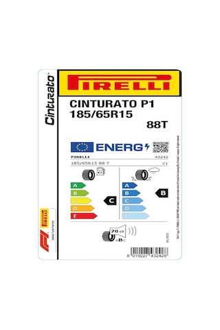 Pirelli 185/65R15 88T Cinturato P1 Pc01 Yaz Lastiği 2025
