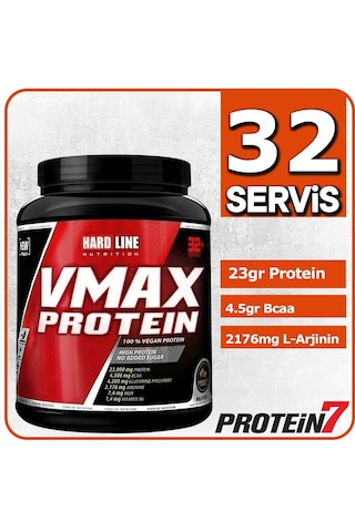 Hardline Nutrition Vmax Vegan Protein 908Gr - Çikolata Aromalı-Çikolata