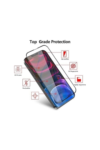 Apple Uyumlu   iPhone 13 Pro Max Edge To Edge 6D Temperli Ekran Koruyucu