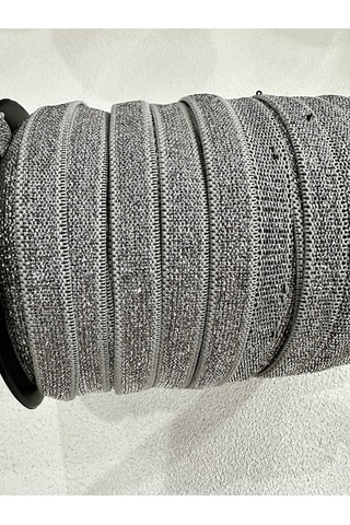 Paşateks 1 Cm Simli Lastik-5 Metre-simli Gri