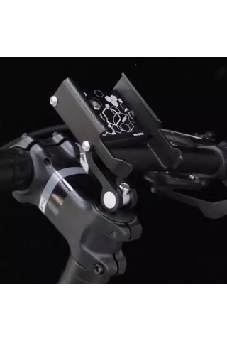 Gajeena Bisiklet Telefon Tutucu Alüminyum 360 Derece Döner 180 Derece Ayar Özelliği Dağ Bisikleti Uyumlu Sürüş Aleti Siyah