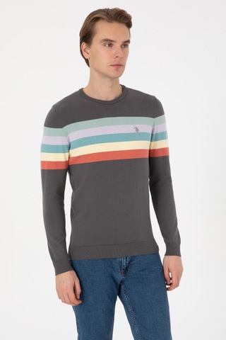 U.s. Polo Assn. Erkek Gri Kazak /triko 50314966-vr024 Grı