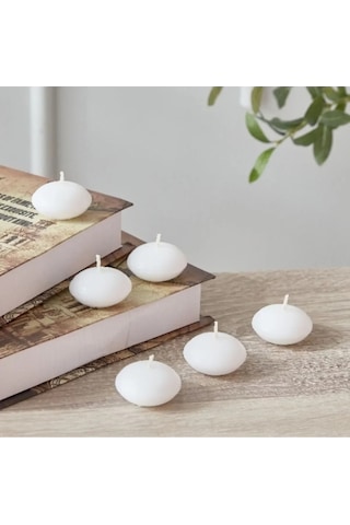 Denic 3 lü Beyaz  Eko Yüzen Mum