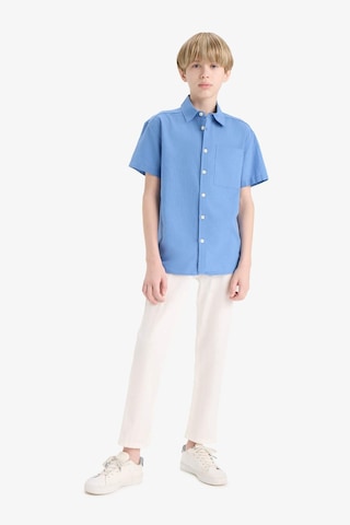 Defacto Erkek Çocuk Oversize Geniş Kalıp Polo Yaka Kısa Kollu Gömlek E5832a825hsbe422 Mavi